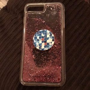Pink glitter iPhone 7plus case